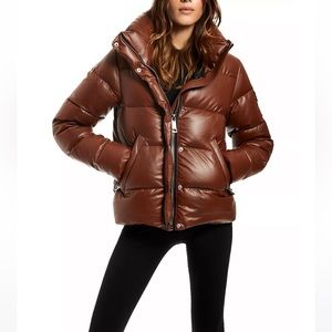 NWT Sam Edelman Chocolate Brown Puffer Jacket